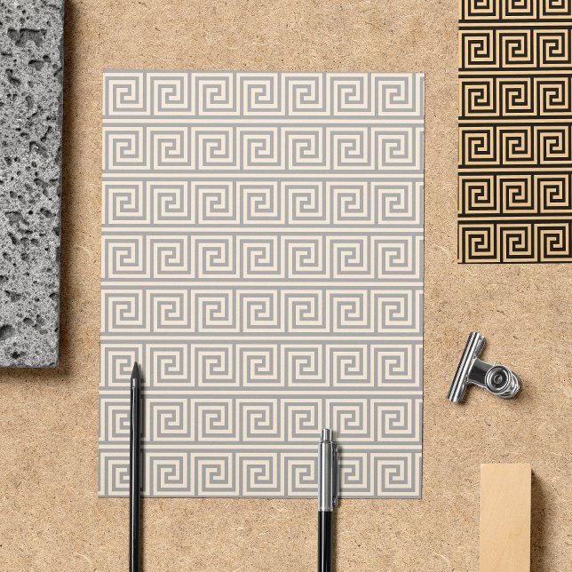 Greek Meander Key Squares Pattern Brown Flyer (Creator Uploaded)