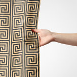 Greek Meander Key Squares Pattern Brown Scarf<br><div class="desc">Elegant,  stylish and sophisticated Greek pattern in brown and black color. Modern and trendy gift,  perfect for the Mediterranean lover in your life.</div>