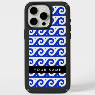 Greek Meander Key, Wave Key, Blue, Your Name iPhone 15 Pro Max Case