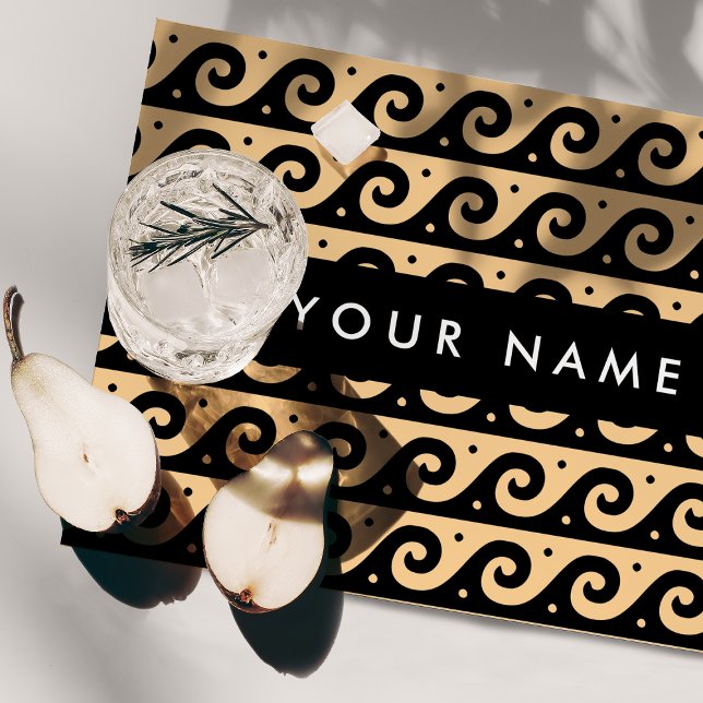 Greek Meander Key, Wave Key, Brown, Your Name Placemat (Creator Uploaded)