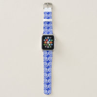 Greek Meander Key Waves Pattern Blue