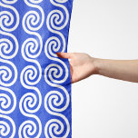 Greek Meander Key Waves Pattern Blue Scarf<br><div class="desc">Elegant,  stylish and sophisticated Greek pattern in blue and white color. Modern and trendy gift,  perfect for the Mediterranean lover in your life.</div>