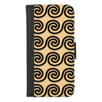 Greek Meander Key Waves Pattern Brown