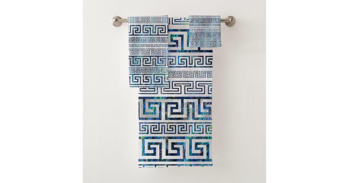 Greek Meander Pattern Greek Key Ornament Bath Towel Set Zazzle