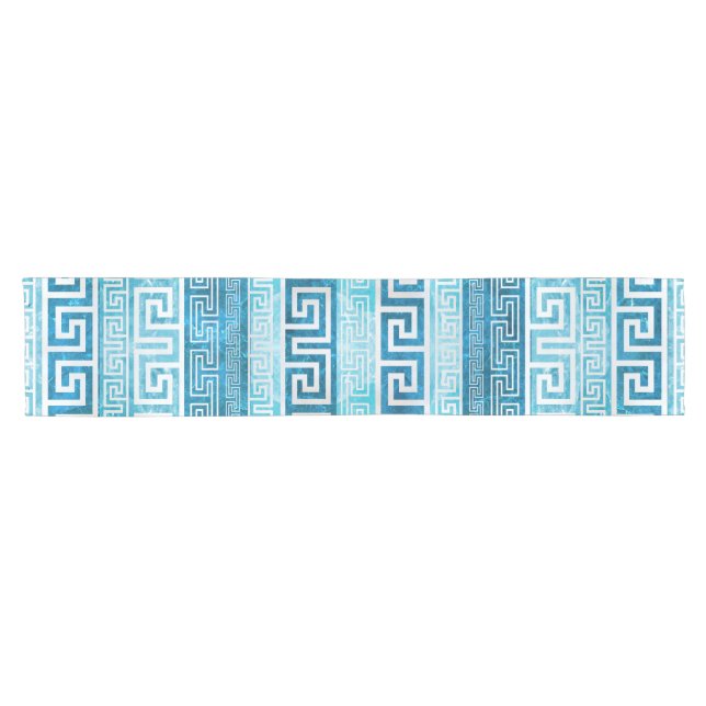 Greek Meander Pattern - Greek Key Ornament Short Table Runner (Horizontal)