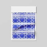 Greek Mediterranean Arabesque Pattern Blue Fabric