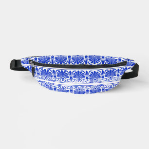 Greek Mediterranean Arabesque Pattern Blue Fanny Pack