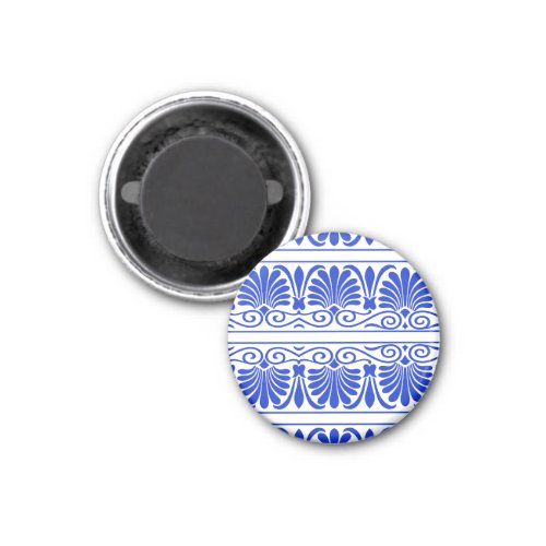 Greek Mediterranean Arabesque Pattern Blue Magnet