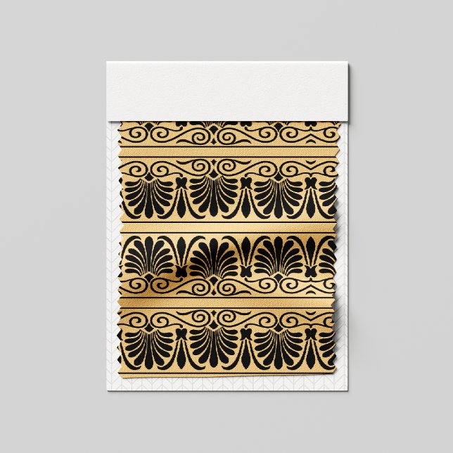 Greek Mediterranean Arabesque Pattern Brown Fabric (Creator Uploaded)