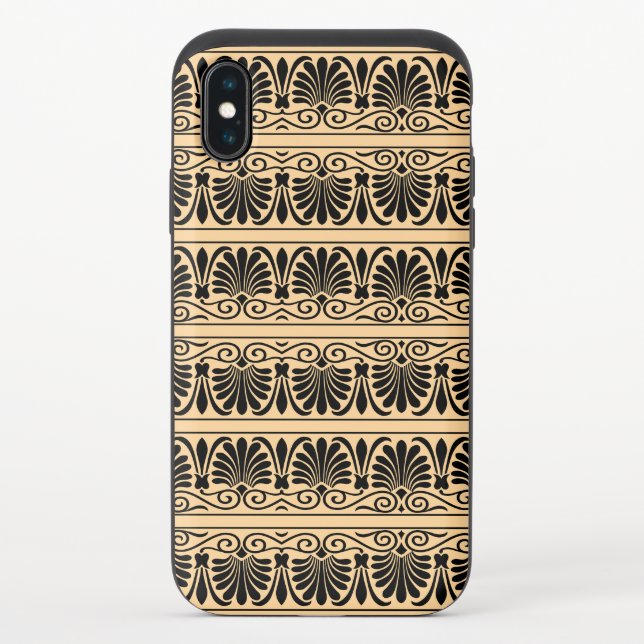 Greek Mediterranean Arabesque Pattern Brown Uncommon iPhone Case (Back)