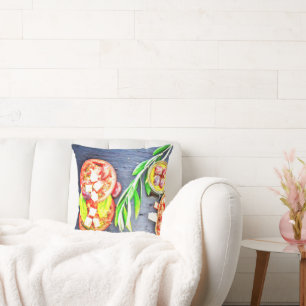 "Greek & Mediterranean Diet" Cute Photo. Buy Now Throw Pillow