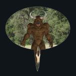 Greek Minotaur Cake Topper<br><div class="desc">Greek minotaur in the wilderness.</div>