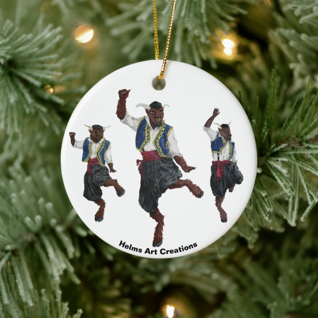 Greek Minotaurs Dance Celebration Fantasy Ornament (Tree)