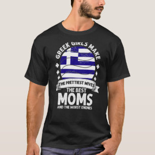 Greek Mom Greece Mothers Day Mama Greek American T-Shirt