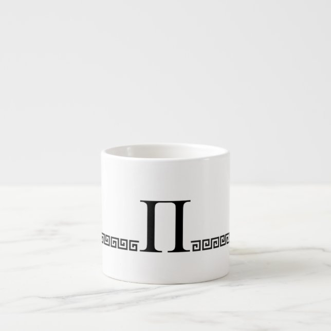 Greek Monogram Espresso Cup (Front)