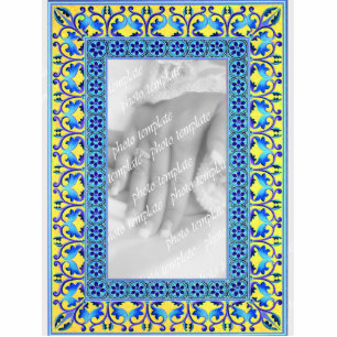 Greek Mosaic Photo Frame Sculpture