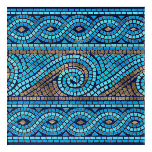 Greek Mosaic Tile Ornament Acrylic Print