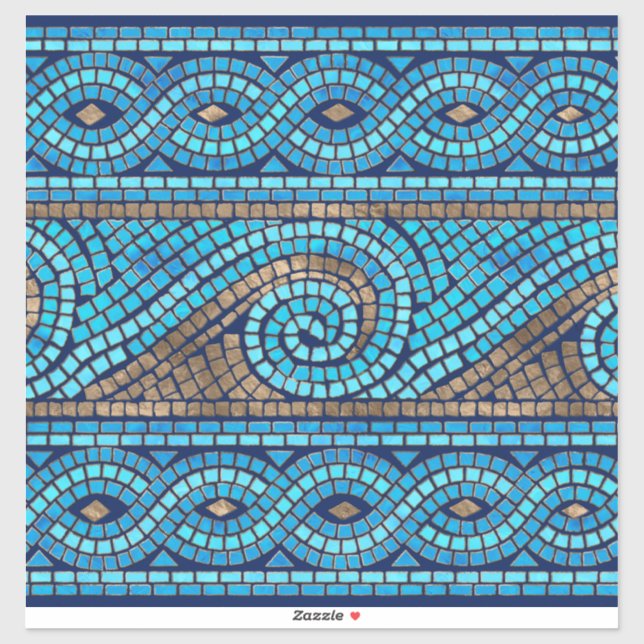 Greek Mosaic Tile Ornament Sticker (Sheet)