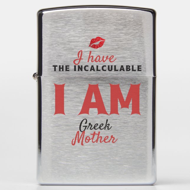 Greek Mother Funny design    Clipboard Zippo Lighter (Front)