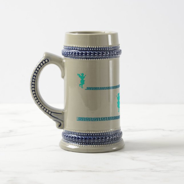 Greek Mug / grecain Key with Evzone (Left)