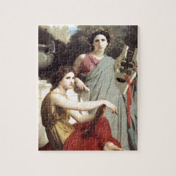 Greek Music Art Two Women Painting Jigsaw Puzzle by EDDESIGNS at Zazzle