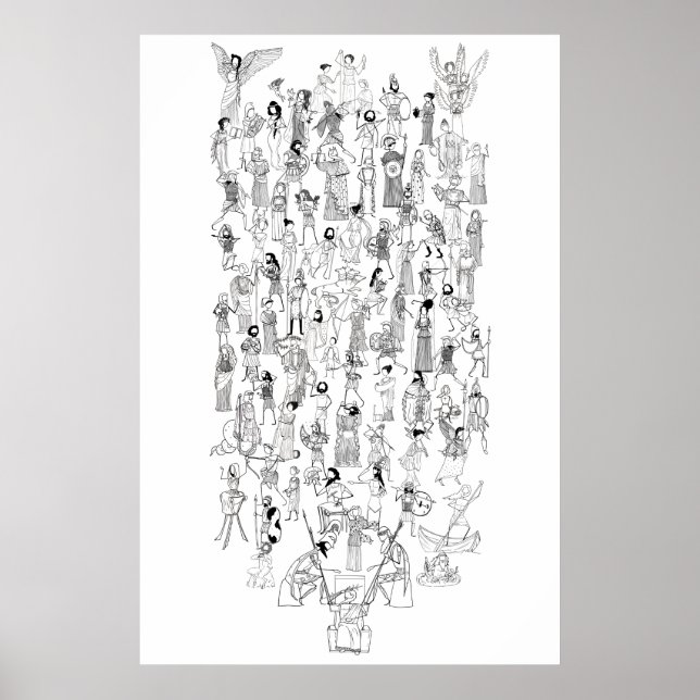 Greek Myth Comix - characters from selected Myths Poster (Front)
