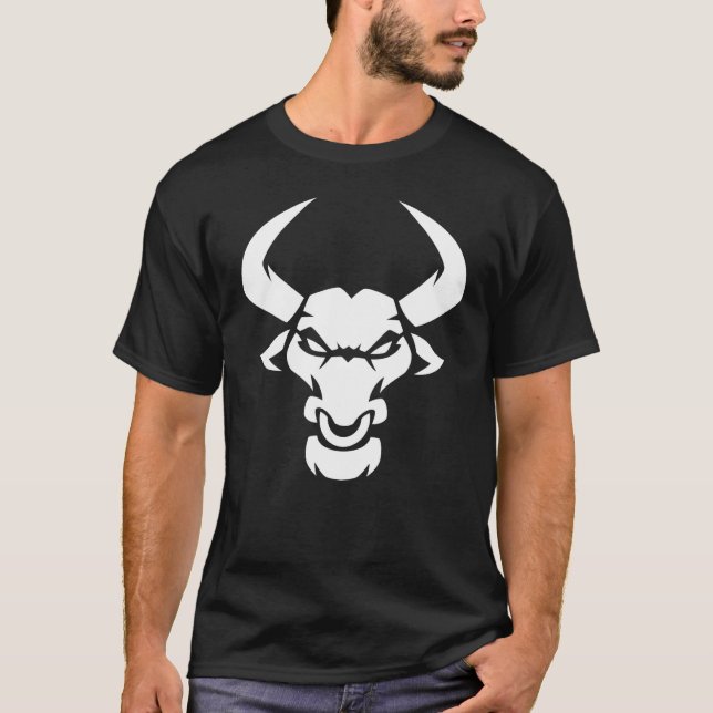 Greek Mythology Beast Minotaur, Part Man Part Bull T-Shirt (Front)