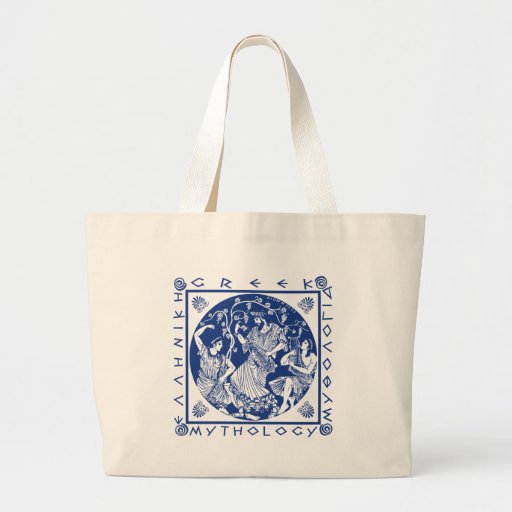 TRAHOO-Greek Alphabet Letters Language Symbols Ancient Greece Tote Bag