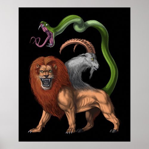 Greek Mythology Chimera Poster