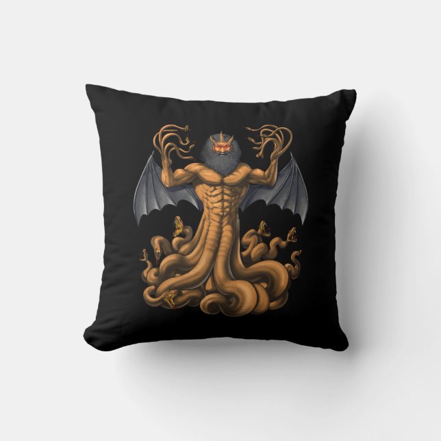 Greek Mythology Creature Typhon Throw Pillow (Front)