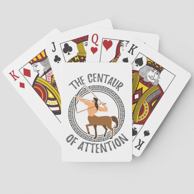 Greek Mythology Gift Centaur of Attention Gift Poker Cards (Back)