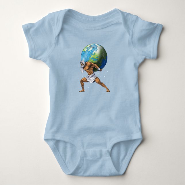 Greek Mythology God Atlas Baby Bodysuit (Front)