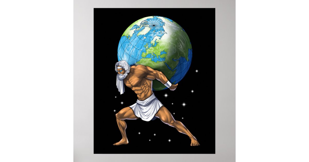 Greek Mythology God Atlas Poster | Zazzle