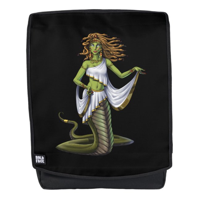 Greek Mythology Goddess Medusa Backpack (Front)