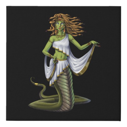 Greek Mythology Goddess Medusa Faux Canvas Print