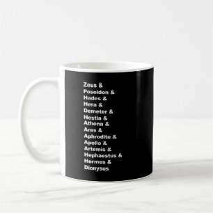 Greek Mythology Gods Pantheon List of Demigod Name Coffee Mug