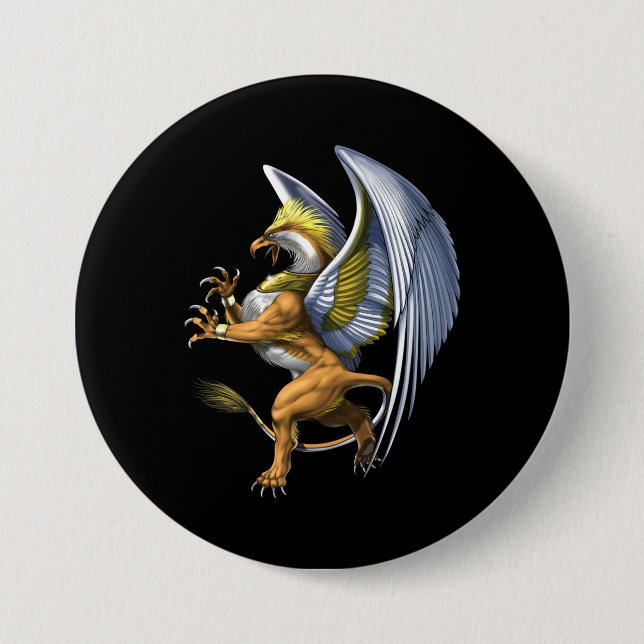 Greek Mythology Griffin Button (Front)