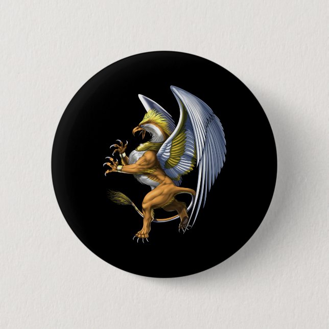 Greek Mythology Griffin Button (Front)