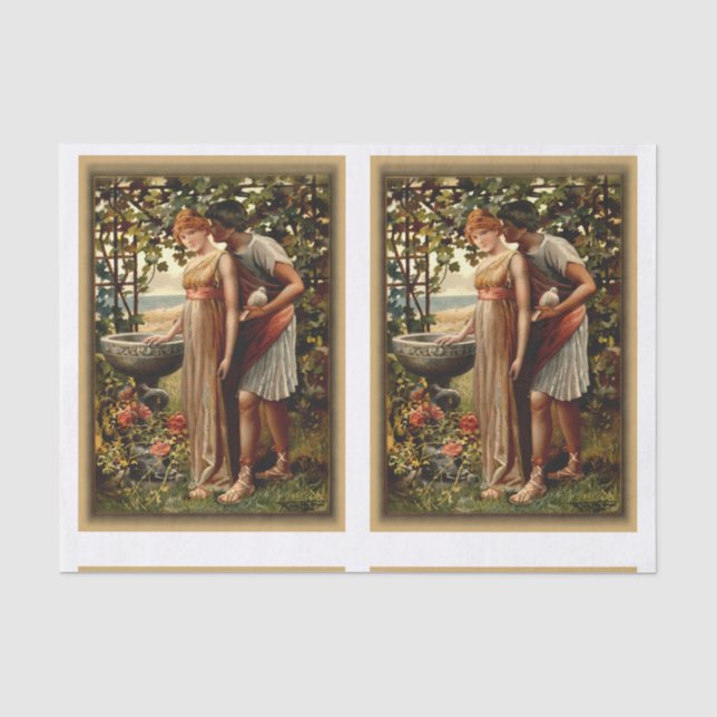 Greek Mythology Love - Decoupage Scrapbook Craft Tissue Paper (Front)