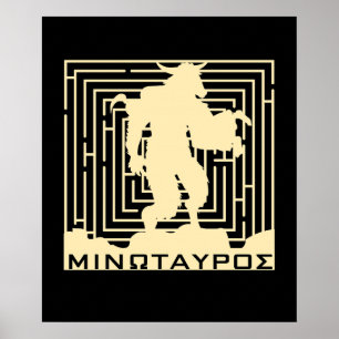 Greek Mythology Minotaur Ancient Greece Poster