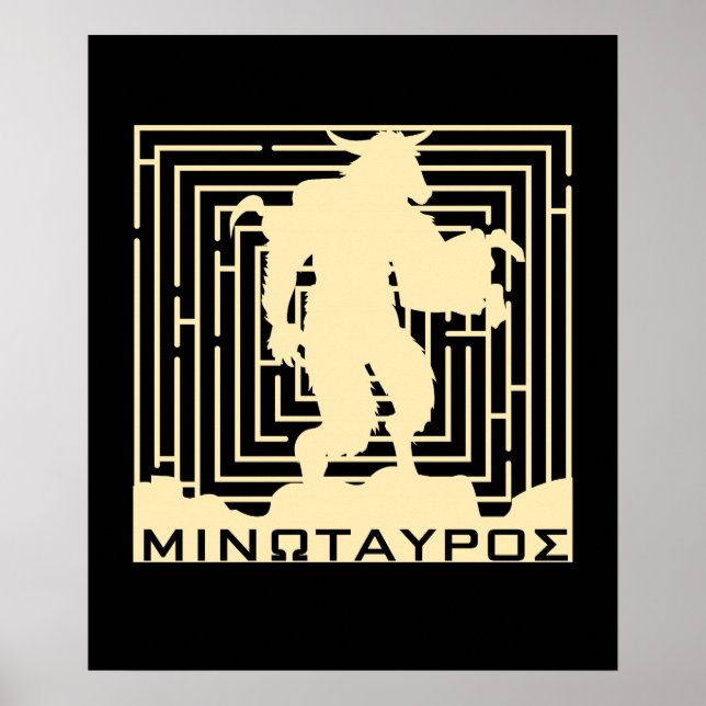 Greek Mythology Minotaur Ancient Greece Poster (Front)