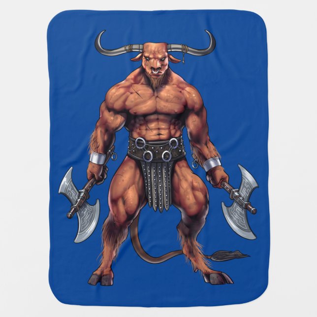 Greek Mythology Minotaur Baby Blanket (Front)