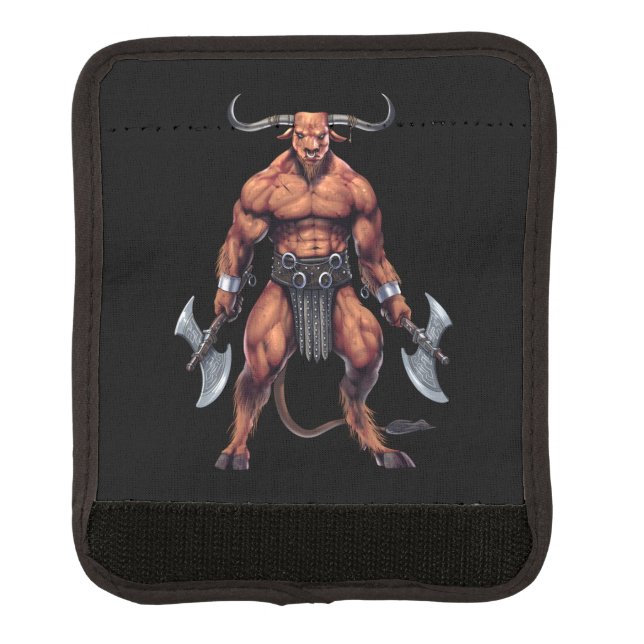 Greek Mythology Minotaur Luggage Handle Wrap (Front)