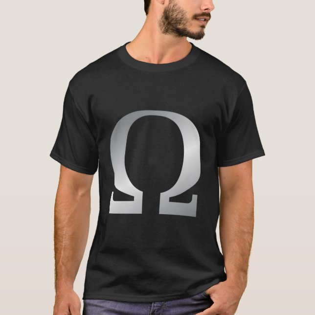 Greek Mythology Omega Symbol Fraternity Gift Soror T-Shirt (Front)