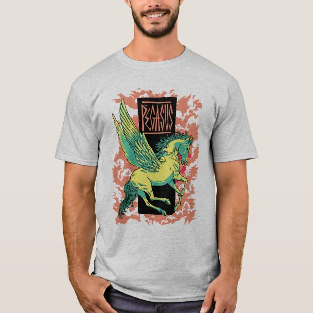 Greek Mythology - Pegasus the Winged Stallion T-Shirt (Front)