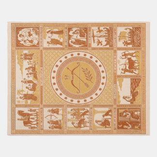 Greek Mythology Tapestry Book Club Large Area Rug