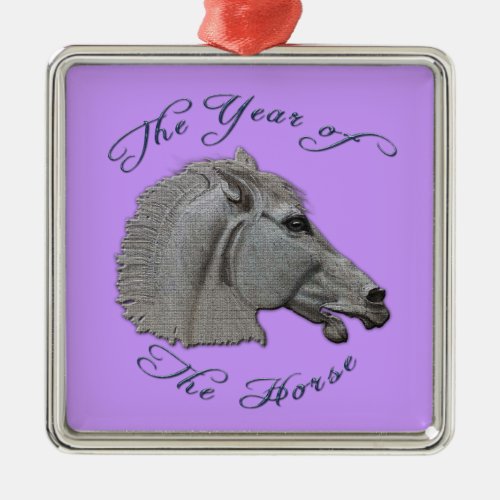 Greek Mythology Year of the Horse Metal Ornament