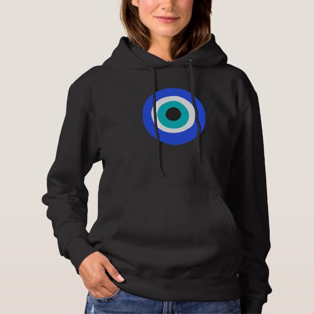 Greek Nazar Evil Eye Curse Protection Vaskania Evi Hoodie (Front)
