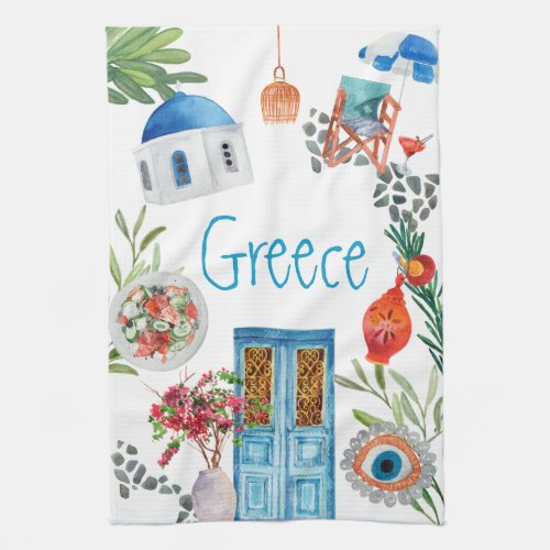 Greek Odyssey Kitchen Towel 