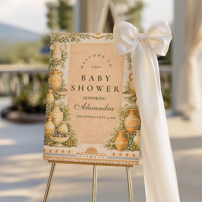 Greek Olive Baby Shower Foam Board (Creator Uploaded)